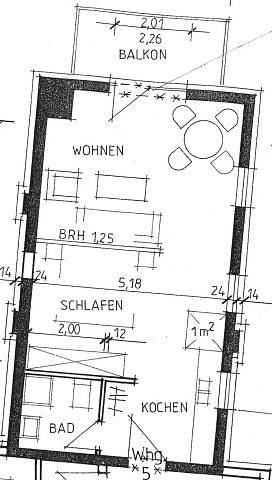 Ferienwohnung für 2 Personen, mit Balkon in Kappeln & Umgebung