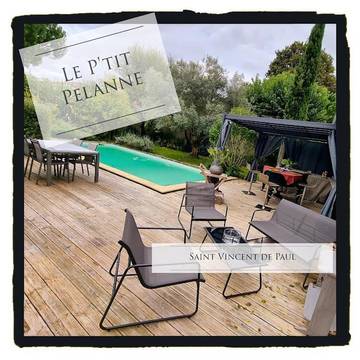 Location de vacances pour 4 personnes, avec piscine ainsi que terrasse et jacuzzi, animaux acceptés à Saint-Vincent-de-Paul