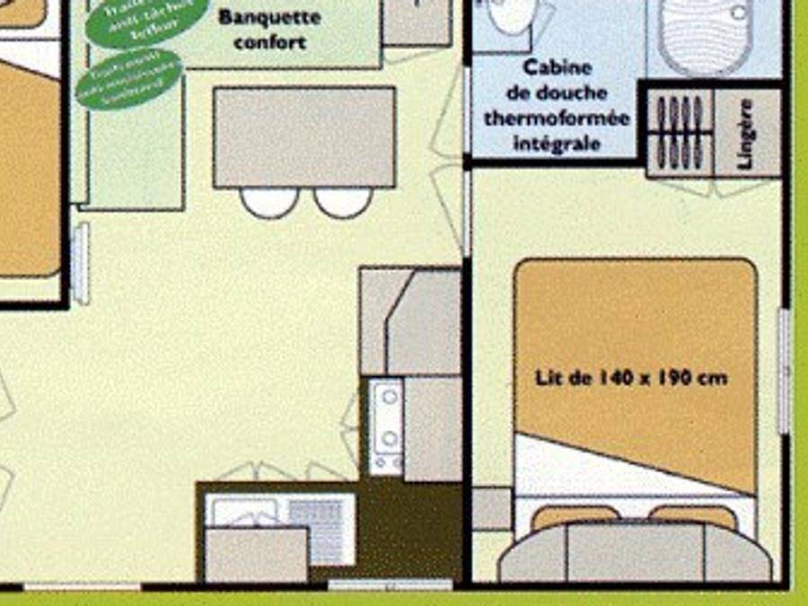 Camping Le Bellevue - Mobilhome 4 personas - Borneo in Vendres, Costa mediterránea (Francia)