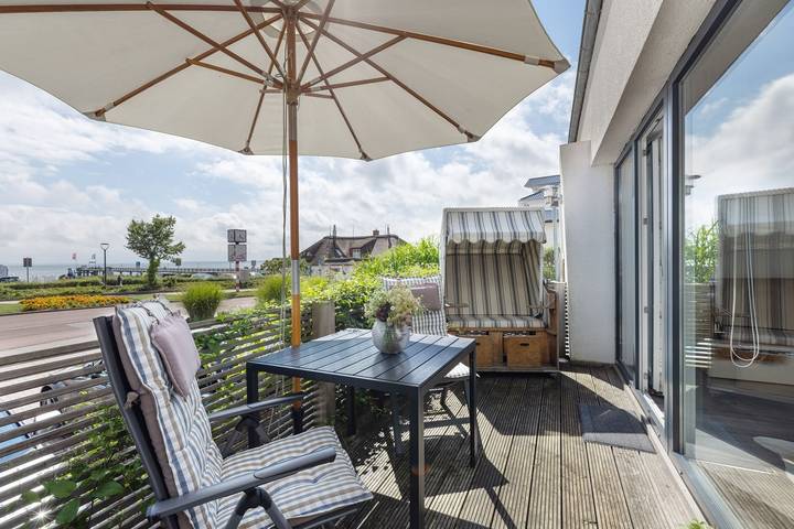 Ferienwohnung mit Meerblick für 2 Personen, mit Balkon und Sauna