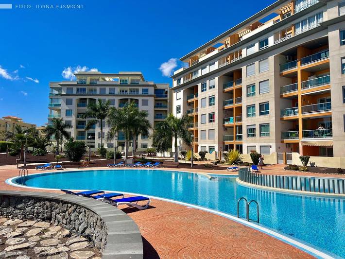 Apartamento Isla Feliz: Gemeinschaftspool, private Terrasse & Wlan in San Miguel de Abona in Las Adelfas, San Miguel de Abona