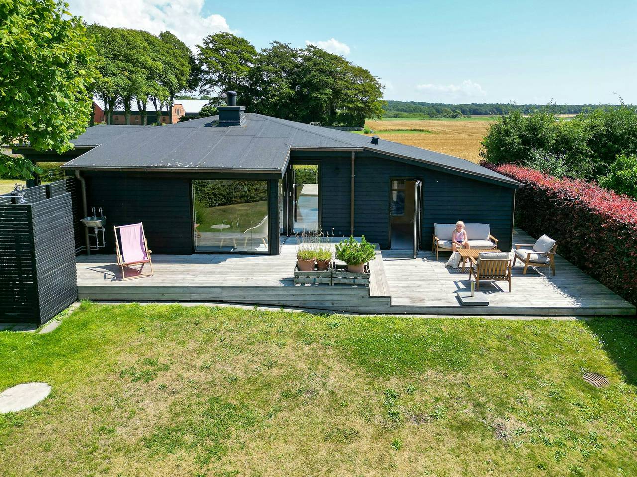 Ferienhaus mit Blick auf die Bucht von Helnæs in Haarby, Kleiner Belt