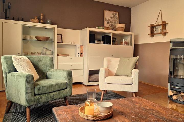 Ferienhaus für 4 Personen, mit Terrasse und Garten sowie Ausblick