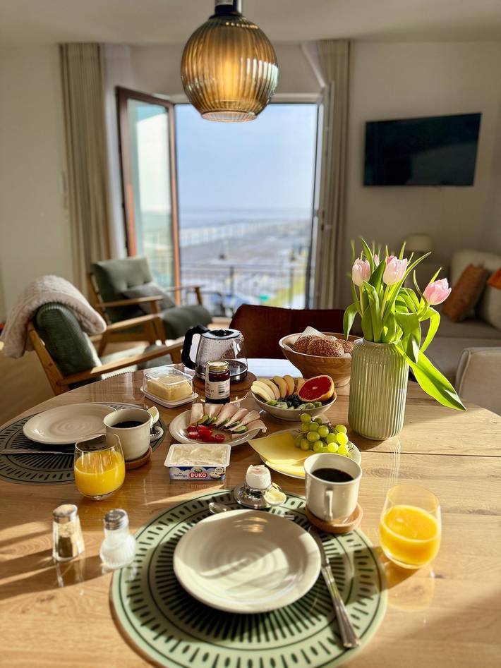 Ferienwohnung für 4 Personen, mit Seeblick und Ausblick sowie Balkon in Pellworm - 2