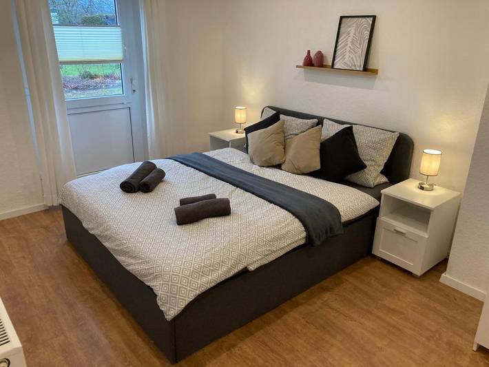 Ferienwohnung für 4 Personen, mit Terrasse und Garten sowie Ausblick in Minden - 3