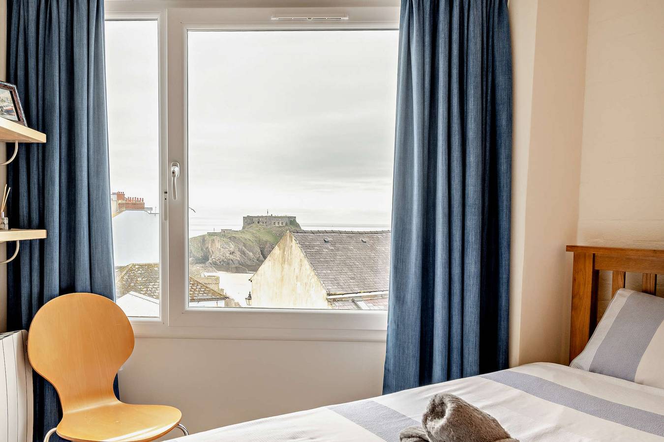 Ganze Wohnung, Ferienwohnung für 5 Personen mit Meerblick in Tenby, Pembrokeshire