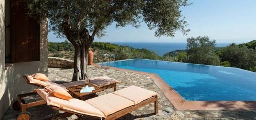 Ferienhaus für 2 Personen, mit Meerblick und Garten sowie Balkon und Pool auf Alonissos