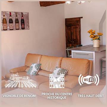 Cottage pour 4 personnes, avec vue et terrasse à Châteauneuf-du-Pape