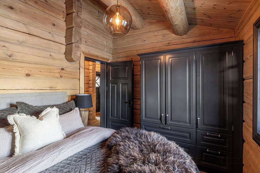 Moderne Blockhütte mit Whirlpool und Sauna in Rollag