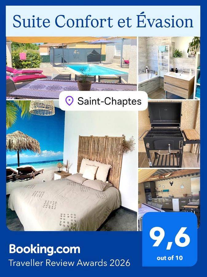 Gîte pour 2 personnes, avec piscine ainsi que terrasse et jardin à Saint-Chaptes