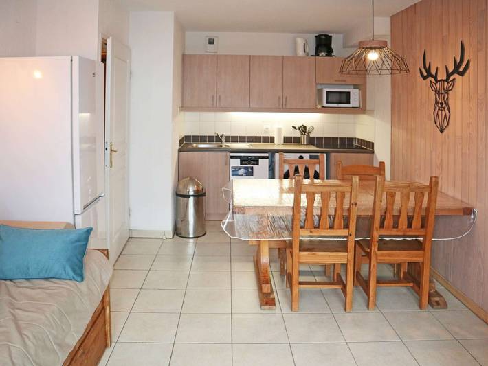 Ganze Wohnung, Ski-In/Ski-Out Apartment mit Pool, 4/5 Personen, Les Orres 1800 in Les Orres, Nationalpark Écrins