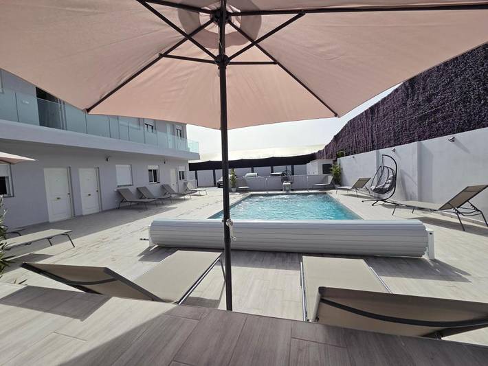 Vakantieappartement voor 3 personen, with whirlpool and terras as well as zwembad op La Palma