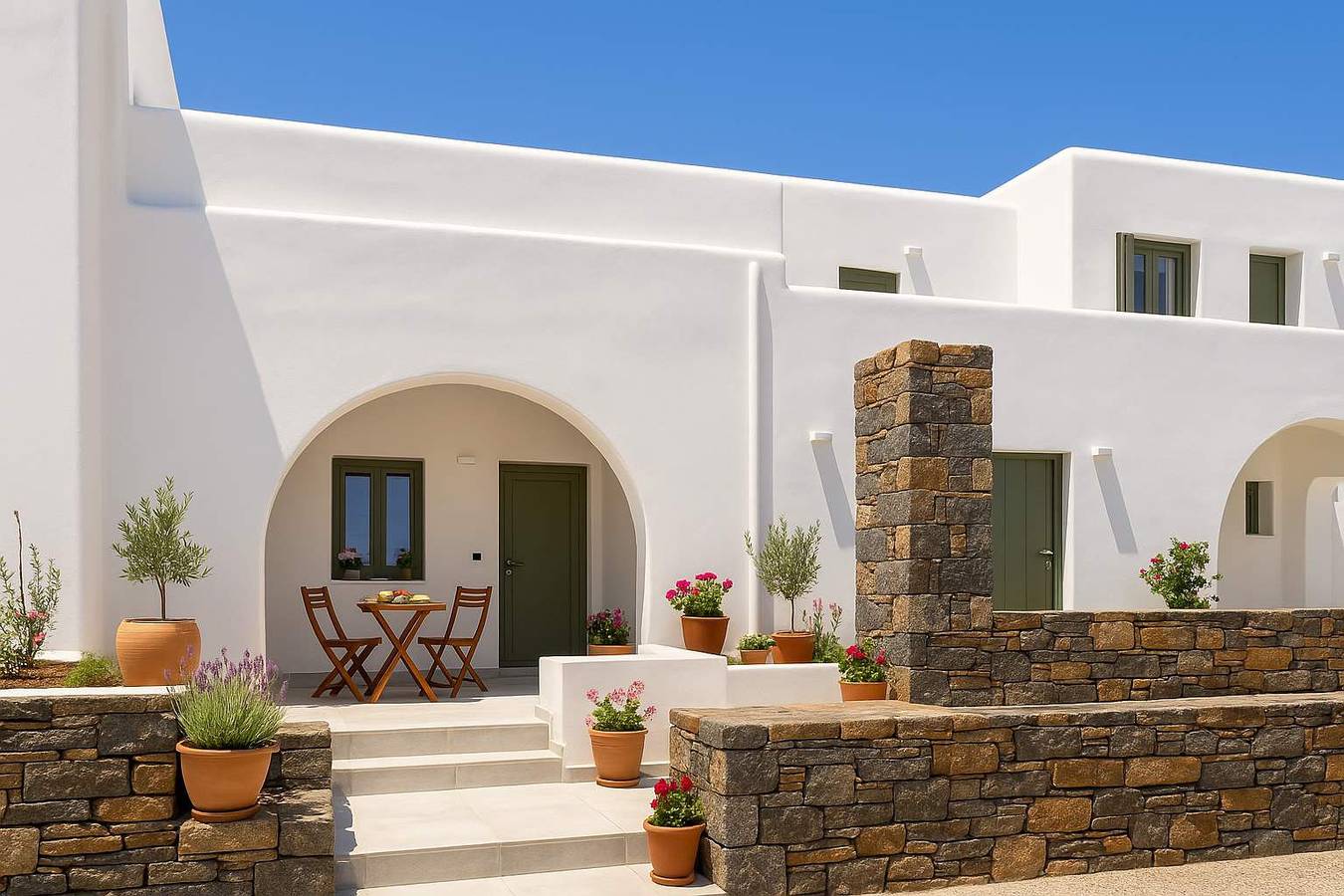 Maison de vacances pour 4 personnes avec balcon/terrasse in Ampelas, Paros