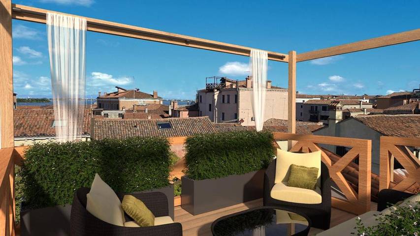 BnB für 2 Personen, mit Terrasse in Venedig