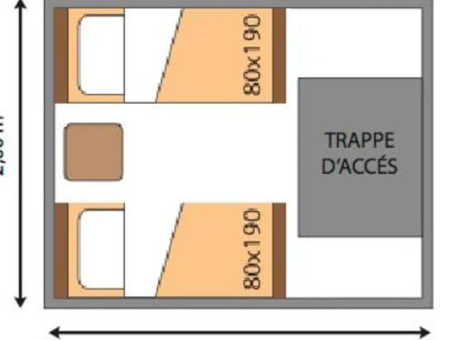 Flower Camping du Port Caroline - Safarizelt 2 personen - Standard-Biwakzelt 1 Zimmer (ohne Sanitäranlagen / ohne Küche / ohne Parkplatz) in Loire-Authion, Angers und Umgebung