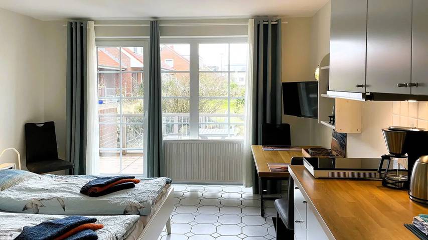 Ferienwohnung für 4 Personen, mit Balkon und Sauna, mit Haustier in Wittdün
