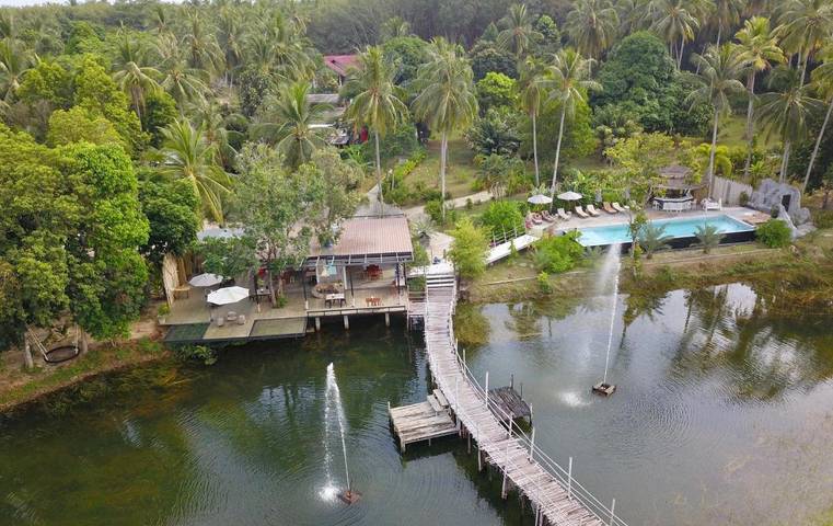 Station pour 3 personnes, avec vue sur le lac et piscine ainsi que vue et jardin dans Ko Yao Yai - 4