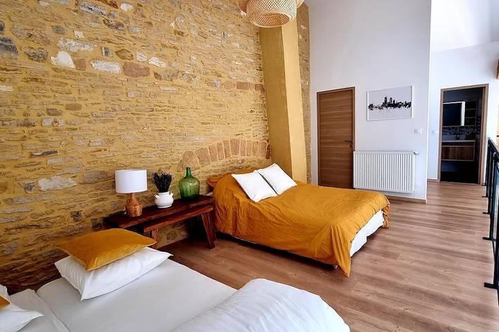 Loft in the heart of the vineyards in a former Chai dating from 1815 in Marcy, Beaujolais