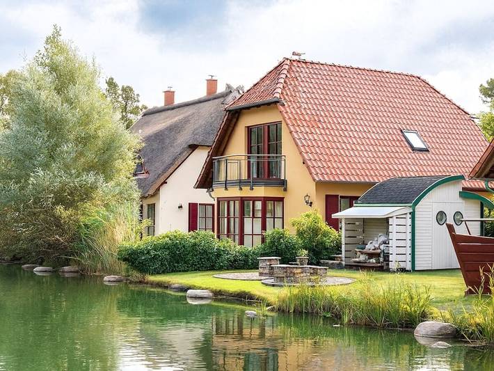 Ferienhaus am Strand für 5 Personen, mit Balkon und Garten auf Rügen