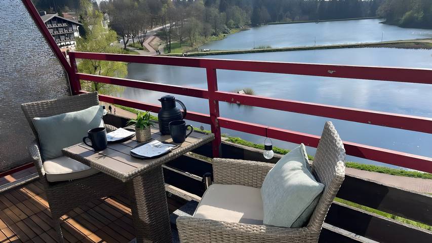 Ferienwohnung für 3 Personen, mit Seeblick und Balkon in Goslar