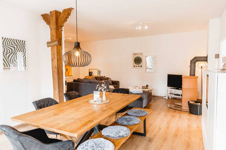 Ferienwohnung für 4 Personen, mit Garten und Terrasse sowie Sauna in Grasberg