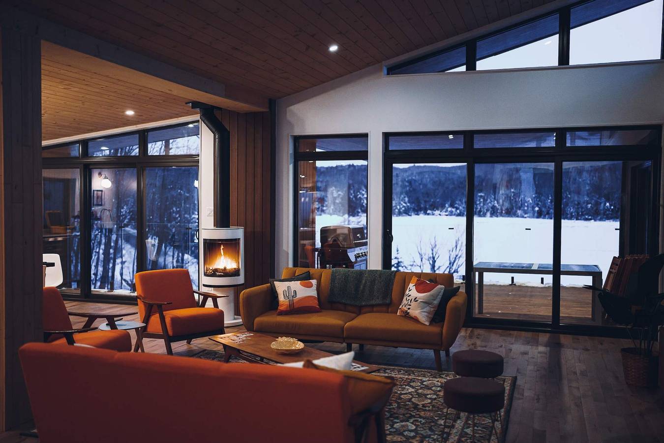 Twin Cottages with Mountain   Lake View in Quebec