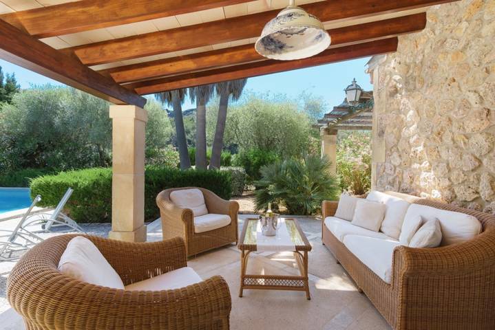 Villa "Llangana" mit Bergblick, privatem Pool und WLAN in Pollença, Mallorca Norden