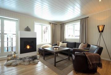 Gîte pour 5 personnes, avec piscine et sauna ainsi que vue et jardin, adapté aux familles à Geilo