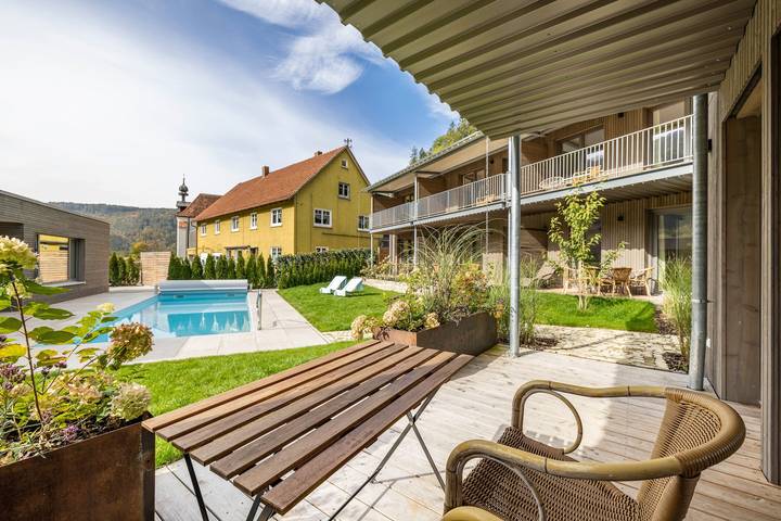 Ferienhaus für 6 Personen, mit Balkon und Garten sowie Sauna in Schwäbische Alb - 2