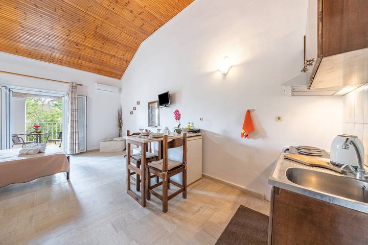 Estudio entero, Estudio 'Theodoros' con jardín compartido, Wi-Fi y aire acondicionado in Corfú