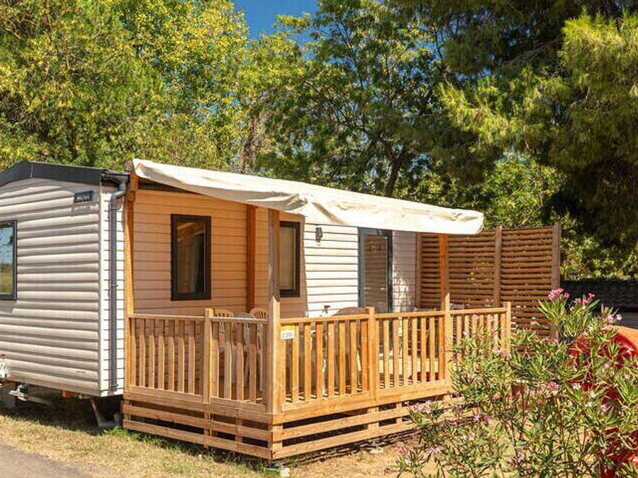 Camping Millau Plage - Mobilheim 6 personen - Mobilheim | Comfort | 3 Zi. | 6 Pers. | Erhöhte Terrasse | Clim. in Millau, Parc naturel régional des Grands Causses