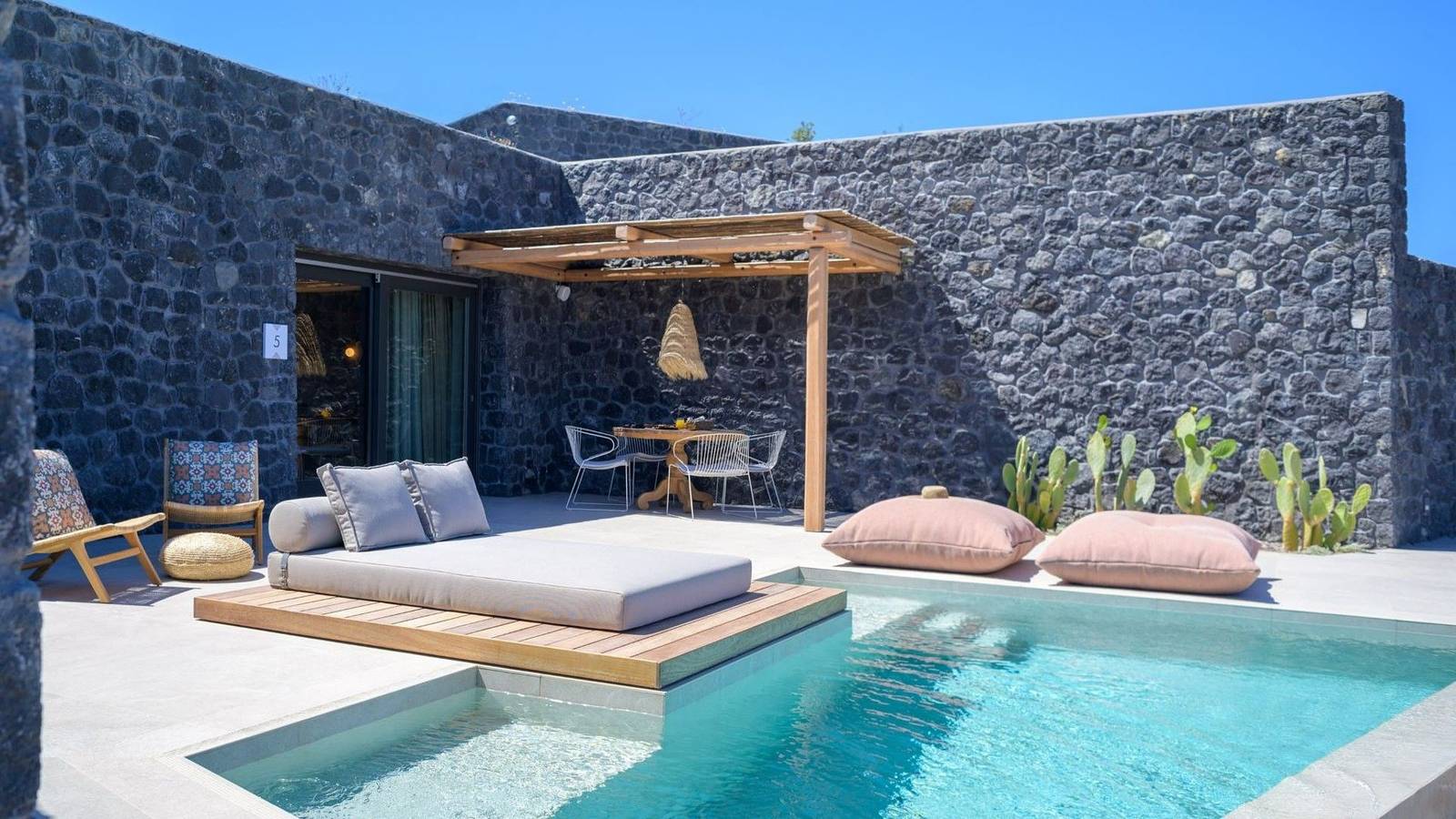 Exquisite Santorini Villa | Villa Corban | 1 Bedroom | Children Older than 7Y are Welcome | Honeymoon Suite with Private Heated Pool | Breathtaking Sea Views | Private Furnished Sun Terrace | Outdoor Dining Area | Imerovigli in Santorini