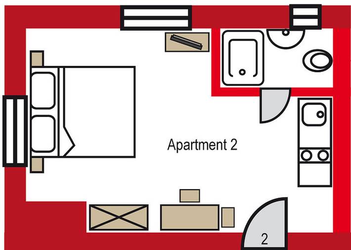 Ferienwohnung für 2 Personen, mit Sauna und Ausblick in Tannheim (Tirol) - 2