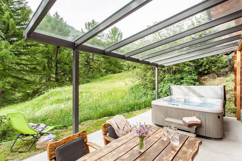Single family house with private outdoor jacuzzi & sauna, ski in - ski out in Zermatt, Wallisian Alps