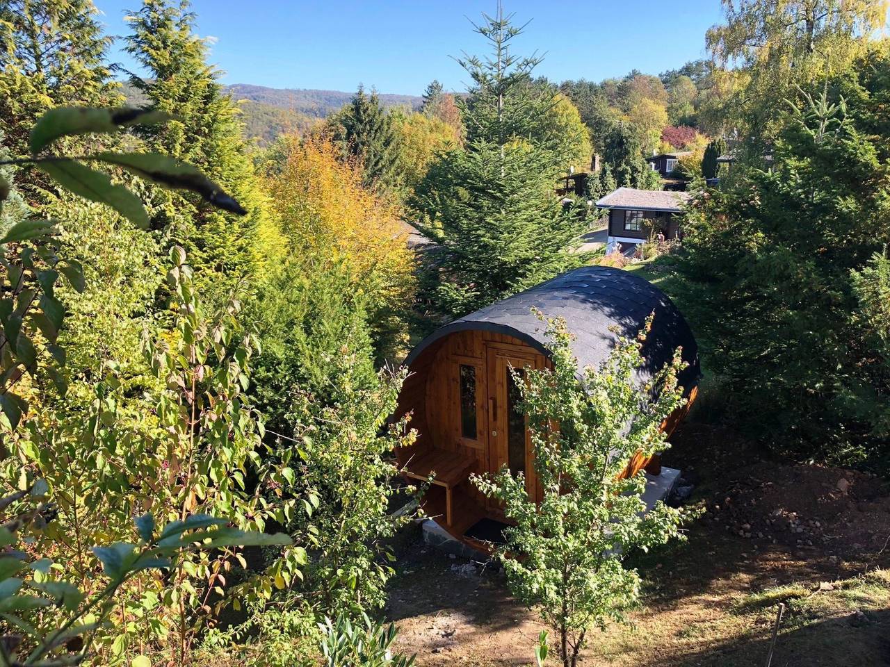 In Barbis mit Grill und Panoramablick in Bad Lauterberg im Harz, Harzvorland