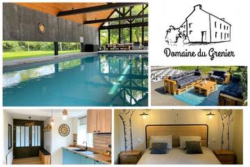 Gîte pour 4 personnes, avec jardin et terrasse ainsi que sauna et piscine à Yffiniac