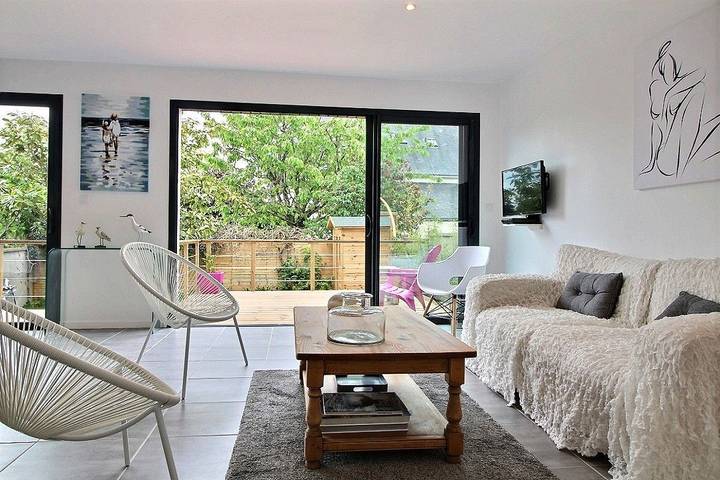 Gîte pour 3 personnes, avec Terrasse et Jardin ainsi que Sauna et Vue dans Binic-Étables-sur-Mer