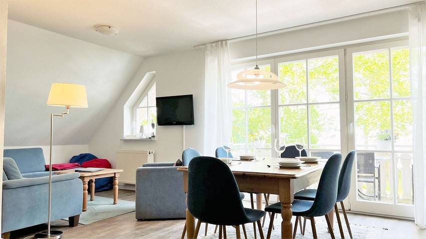 Ferienwohnung mit Meerblick für 6 Personen, mit Balkon und Garten sowie Sauna in Dangast