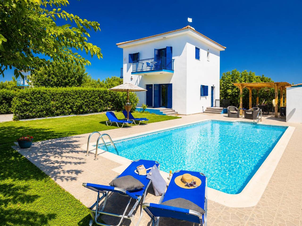 Villa per 6 persone con terrazza in Πόλις Χρυσοχούς, Sud di Cipro