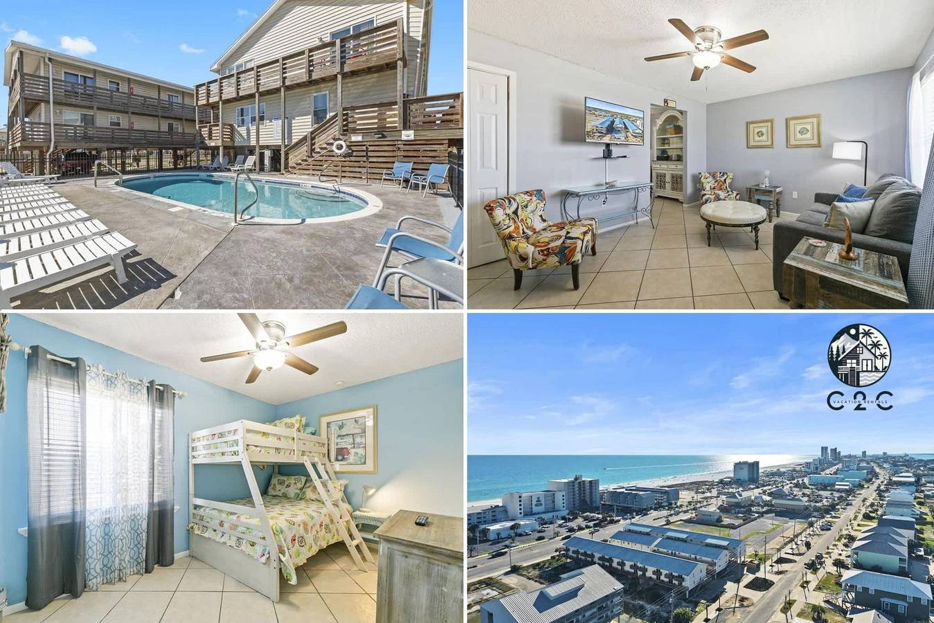 Entire apartment, 2Br Condo w Pool Beach Access and Walk to Hangout in Gulf Shores, Mobile Bay