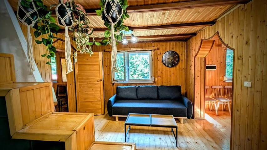 Dom dla 10 osób, z jacuzzi i balkon oraz ogród i sauna w Porąbka