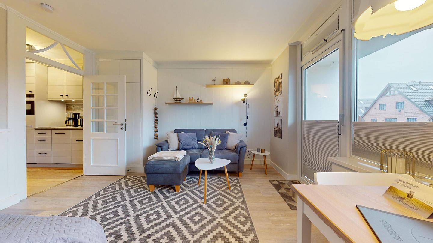 Ganze Wohnung, Modernes 1-Zimmer Apartment mit Balkon und hochwertigen Tischlereinbauten in Hörnum, Sylt