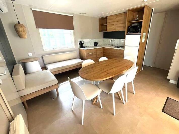 Camping Le Caussanel - Ciela Village - Mobilheim 6 personen - Ciela Privilège - 3 Schlafzimmer - Grill in Canet-de-Salars, Pareloup-See