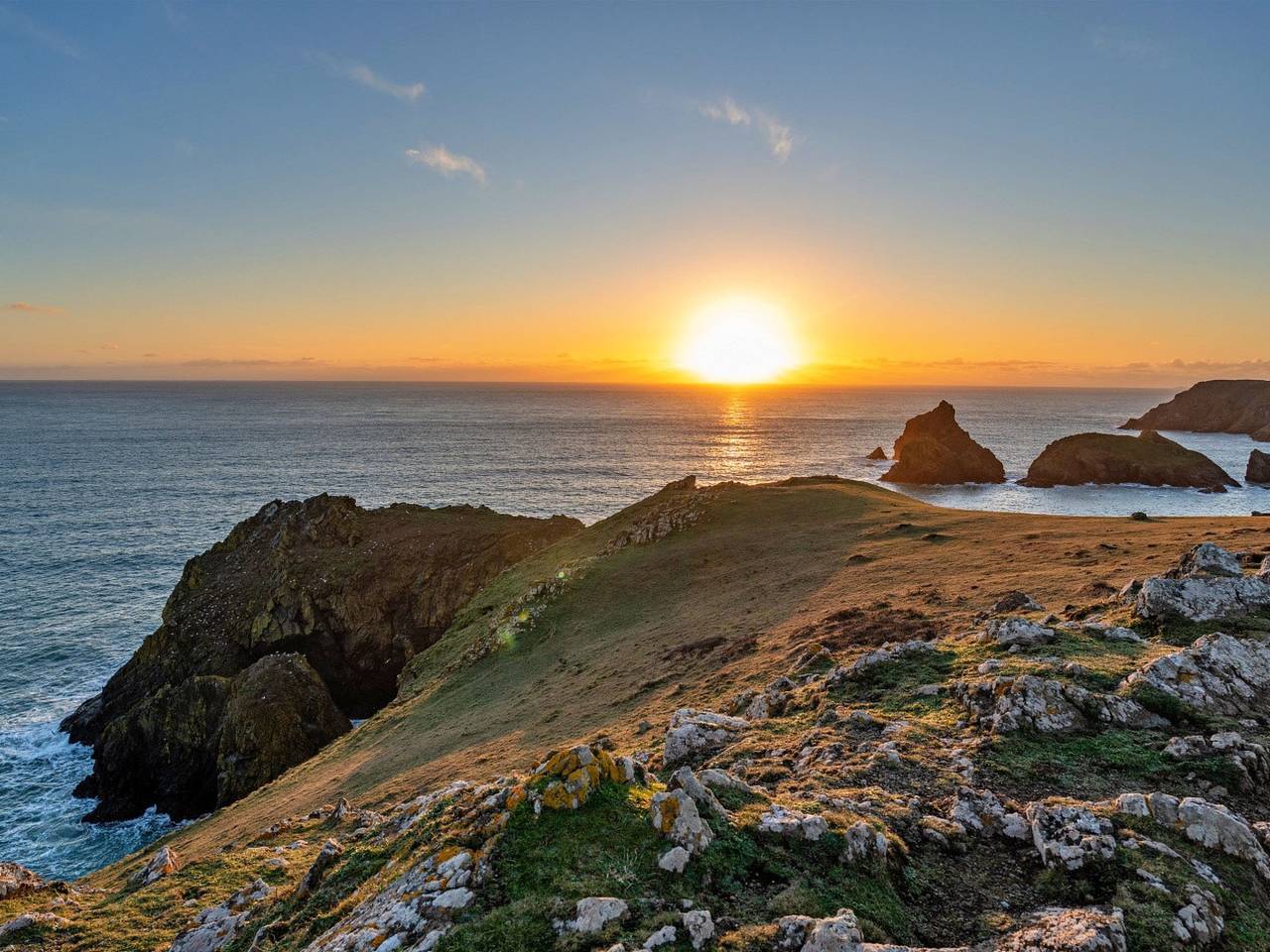 Penn an Vownder in Kynance Cove, Cornualles