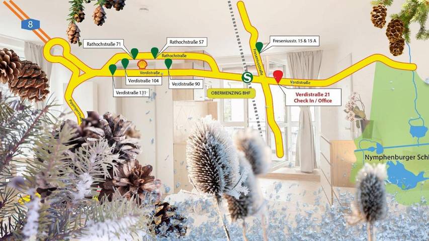 Maison d’hôte pour 3 personnes, avec jardin à Munich