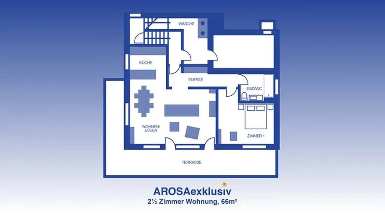 Ganze Ferienwohnung, Ferienwohnung für 3 Personen (60 m²) in Arosa in Arosa, Plessur Alpen