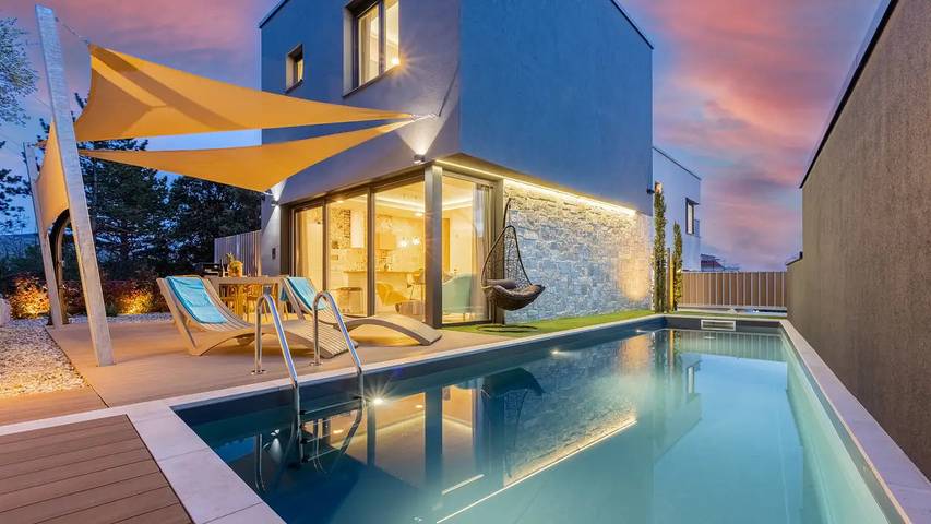 Ferienhaus für 4 Personen, mit Terrasse und Garten sowie Pool in Crikvenica