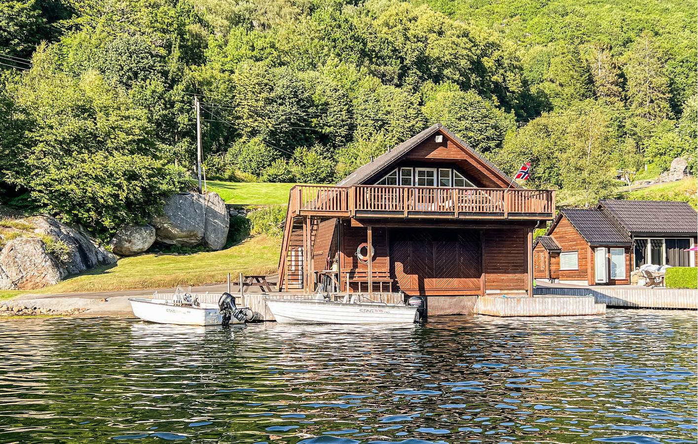 Casa de vacaciones para 6 personas con terraza in Farsund