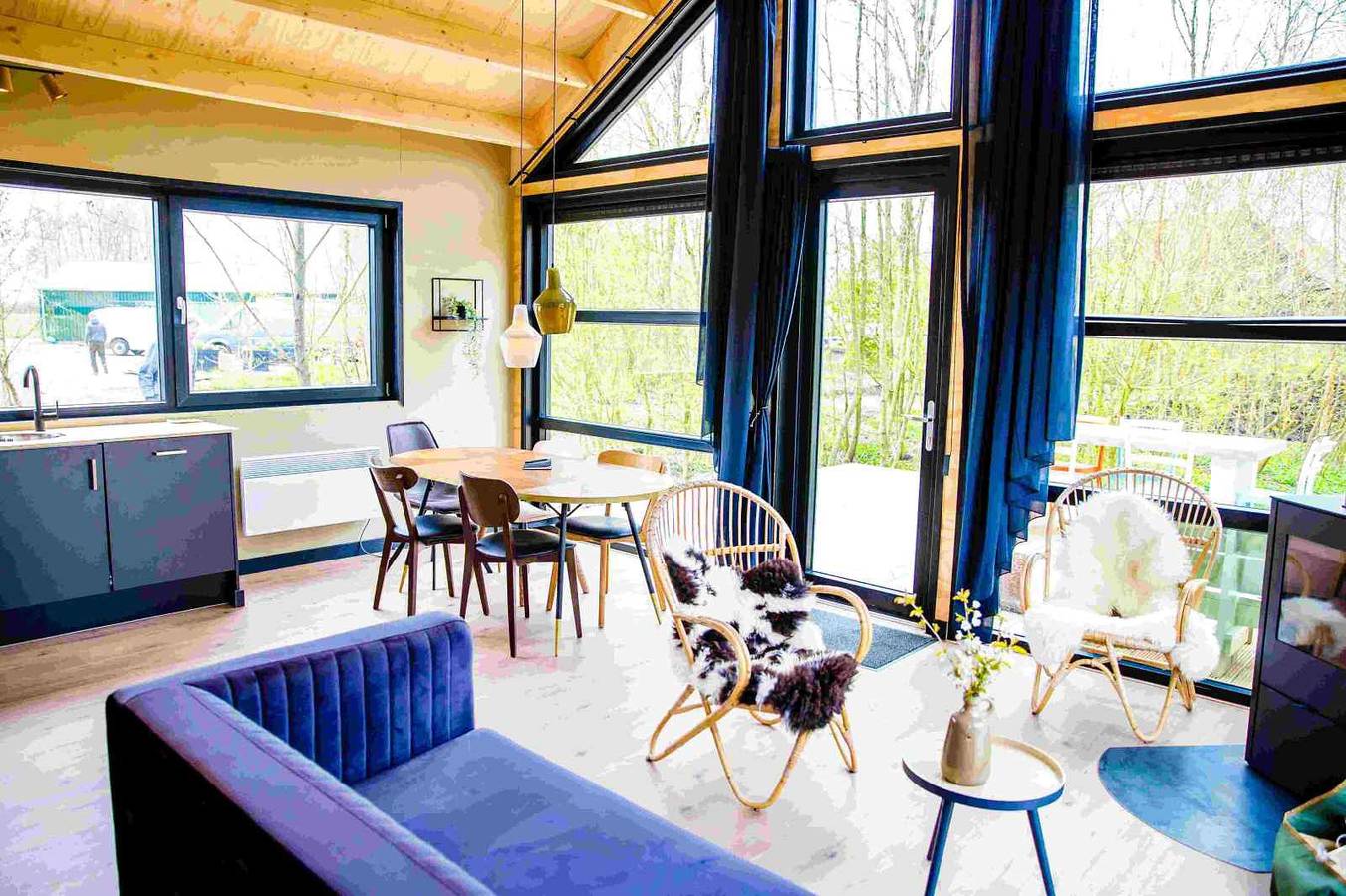 Ferienhaus für 8 Personen mit Holzkamin in Pean-buiten, Friesland in Nationalpark De Alde Feanen