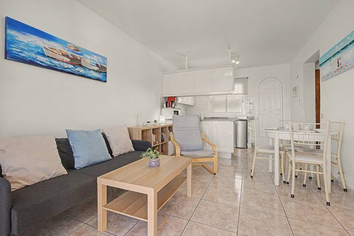 Apartamento entero, Apartamento vacacional 'Ansai Beach' con vistas al mar, terraza privada y Wi-Fi in Costa Calma, Pájara